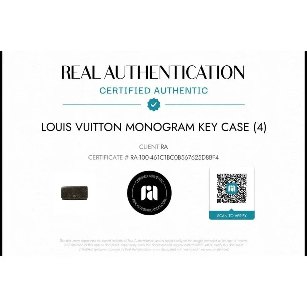 Louis Vuitton Key Case Monogram Multicles 4 Hooks RA0064 Authentic